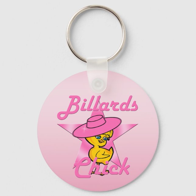 Billiards Chick #8 Key Ring (Front)