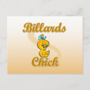 Billiards Chick Postcard