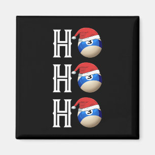 Billiards Christmas Santa Hat Pool Hall Party Gift Magnet