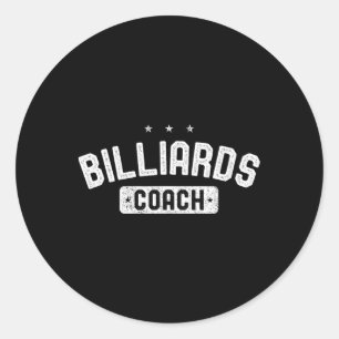 Billiards Coach Vintage Billiards Classic Round Sticker