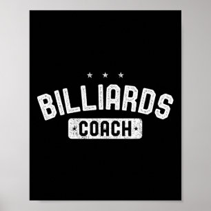 Billiards Coach Vintage Billiards Poster