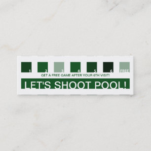 BILLIARDS customer appreciation (mod squares) Loyalty Card