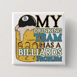 Billiards Drinking Team 15 Cm Square Badge