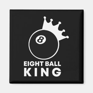 Billiards Eight Ball King 8 Ball Pool Player Lucky Magnet