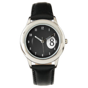 Billiards Eight Ball Sports Wrist Watch