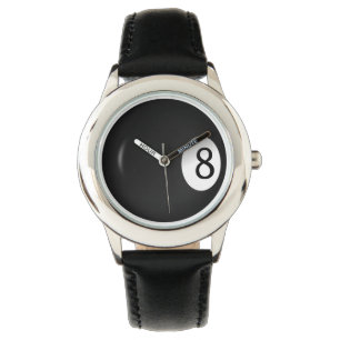 Billiards Eight Ball Sports Wrist Watch