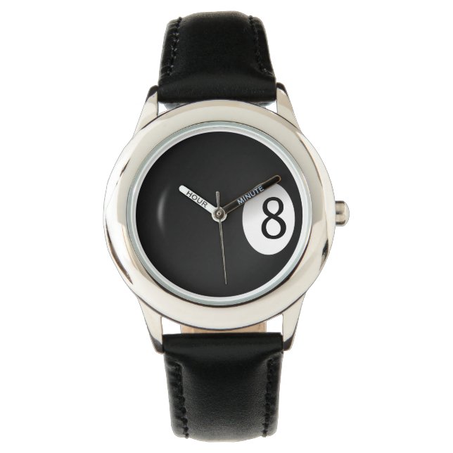Billiards Eight Ball  Sports Wrist Watch (Front)