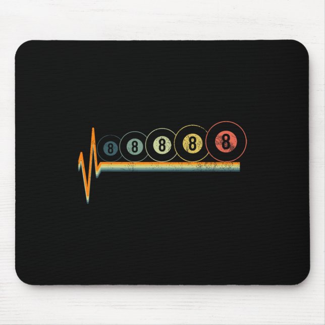 Billiards Eight Vintage Retro  Mouse Pad (Front)