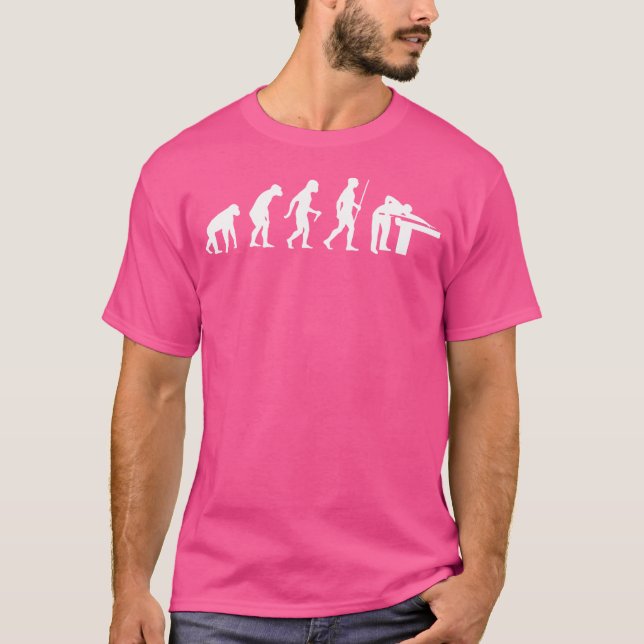 Billiards Evolution For Billiard Player Snooker Bi T-Shirt (Front)