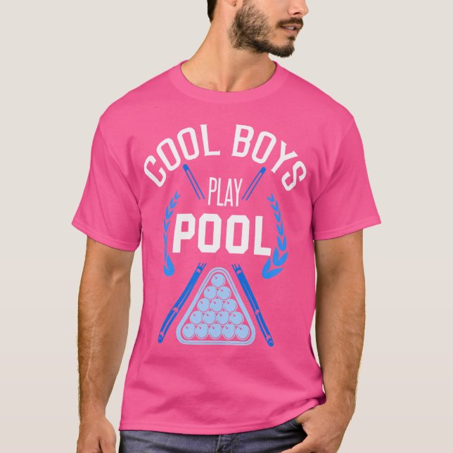 Billiards Funny Boys Pool Lover Sport Pool Player T-Shirt (Front)