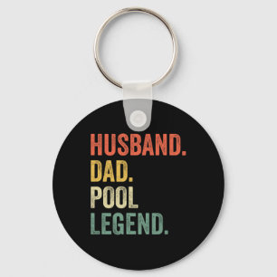 Billiards Funny Husband Dad Pool Player Legend Vin Key Ring