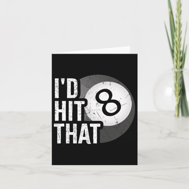 Billiards Funny Id Hit That Pool Player 8 Eight Ba Card (Front)