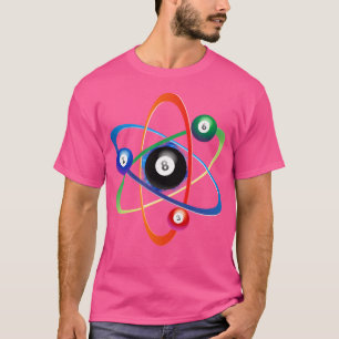Billiards Game Sticks Atom Snooker Table Pool Bill T-Shirt