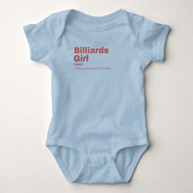Billiards Girl - Billiards Baby Bodysuit (Front)