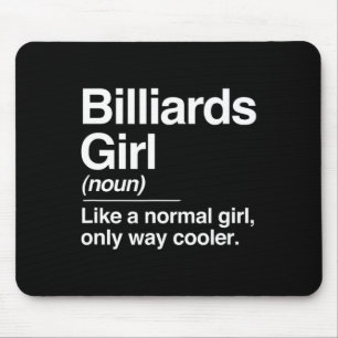 Billiards Girl Definition Normal Only Cooler Cue S Mouse Pad