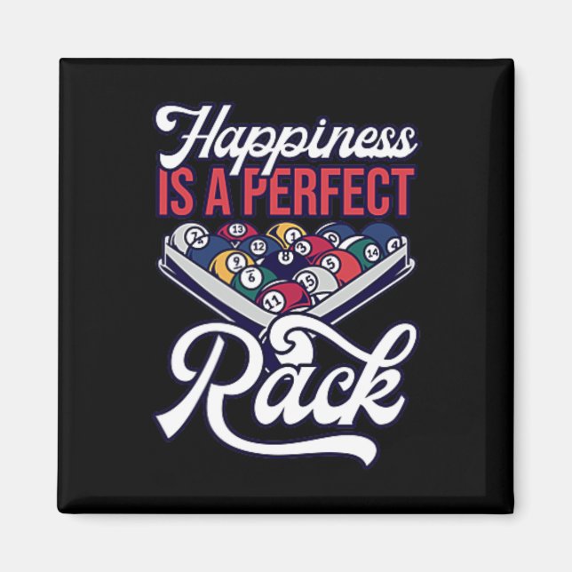 Billiards Happiness Perfect Rack Pool Minimalist  Magnet (Front)