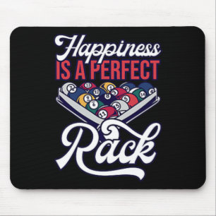 Billiards Happiness Perfect Rack Pool Minimalist Mouse Pad