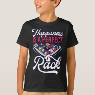 Billiards Happiness Perfect Rack Pool Minimalist T-Shirt