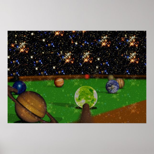 Billiards in Space Poster (Front)