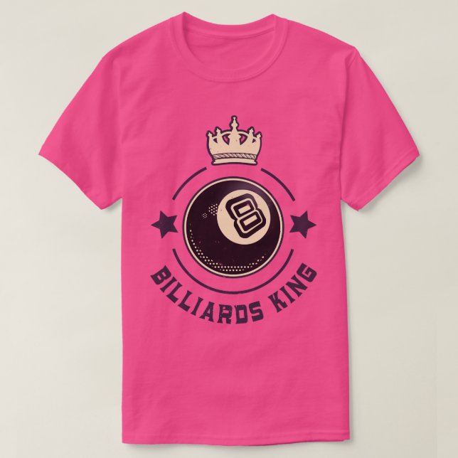 Billiards King 8Ball Retro Snooker 1 T-Shirt (Design Front)