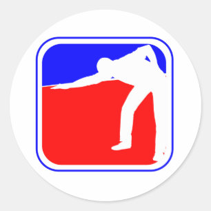 Billiards League Logo Classic Round Sticker