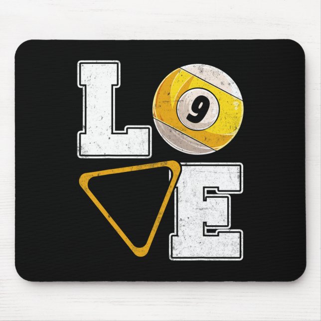 Billiards Love Pool Player Billiards Lover  Mouse Pad (Front)