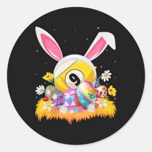 Billiards Lover Easter Egg Funny Billiards Easter Classic Round Sticker