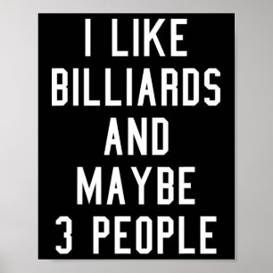 Billiards Lover Vintage Inspired Pool Hall Aesthet Poster