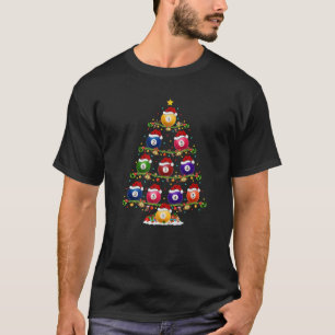 Billiards Lover Xmas Lighting Santa Billiards Chri T-Shirt