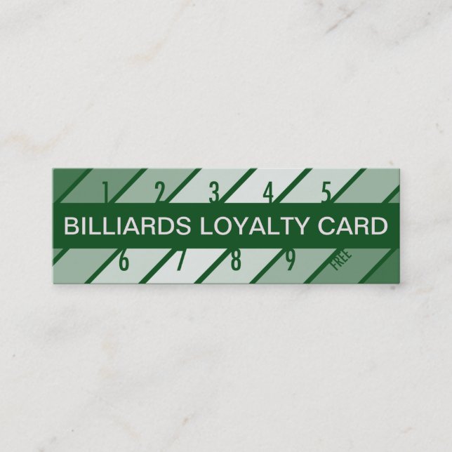 billiards loyalty card (retrograde) (Front)