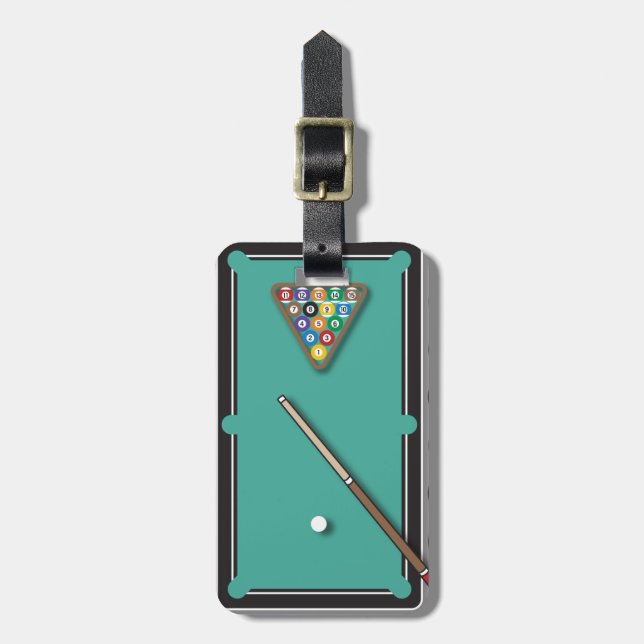 Billiards Luggage Tag (Front Vertical)