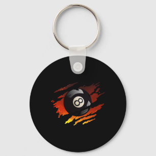Billiards Men 8 Ball Pool Pool League Snooker Eigh Key Ring