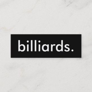 billiards. mini business card