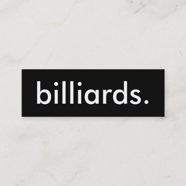 billiards. mini business card (Front)