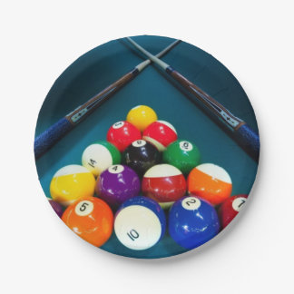 Billiards Paper Plates