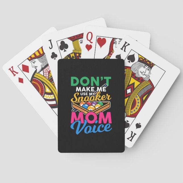 Billiards Player | I Am Snooker Mum Playing Cards (Back)