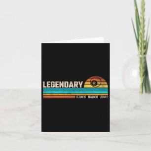 Billiards Player Legend Since March 2007 Birthday  Card