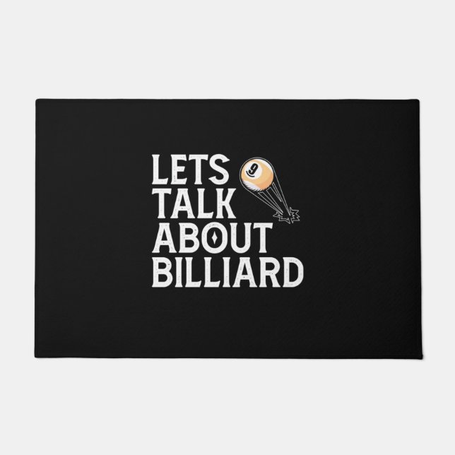 Billiards Player | Lets Talk About Billiard Doormat (Front)