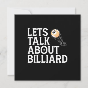 Billiards Player   Lets Talk About Billiard Invitation