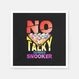 Billiards Player No Talky During Snooker Napkin