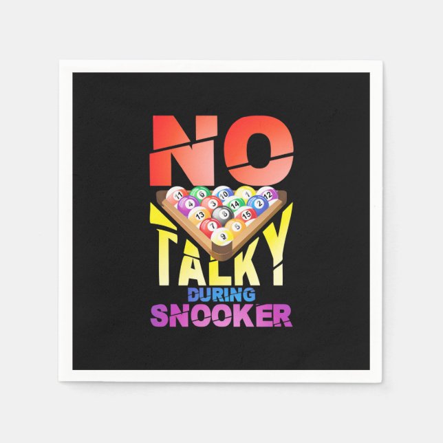 Billiards Player | No Talky During Snooker Napkin (Front)