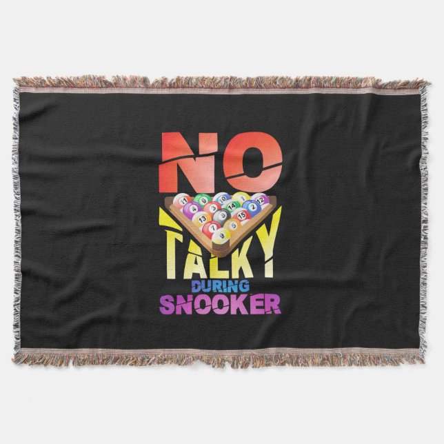 Billiards Player | No Talky During Snooker Throw Blanket (Front)