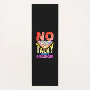 Billiards Player No Talky During Snooker Yoga Mat