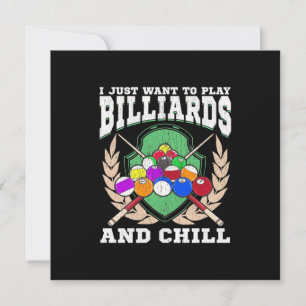 Billiards Player   Play Billiards And Chill Invitation