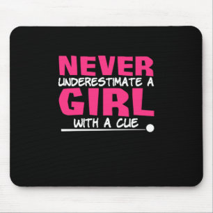 Billiards Player Pool Billiards Girl With A Cue Mouse Pad