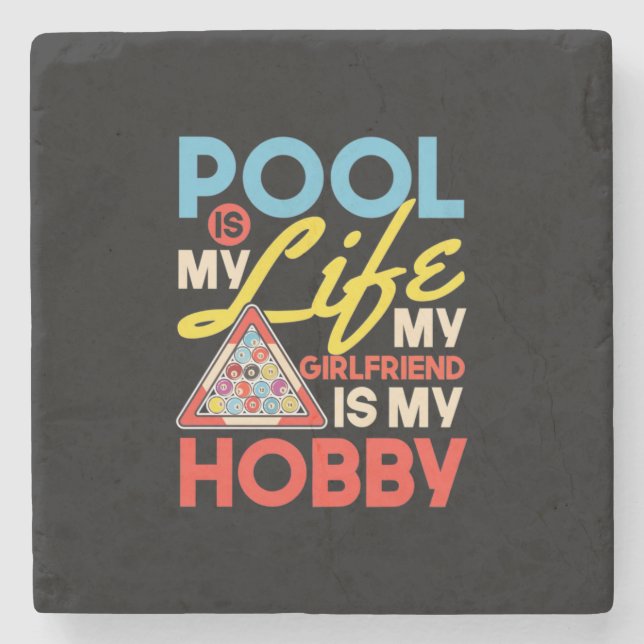 Billiards Player | Pool Billiards Is My Life Stone Coaster (Front)