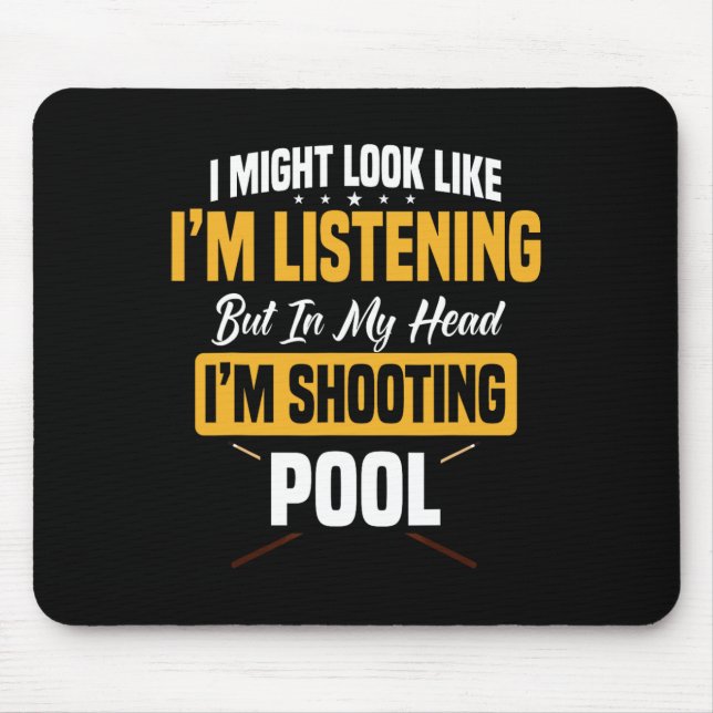 Billiards Player Pool Table Snooker Pyramid Billia Mouse Pad (Front)
