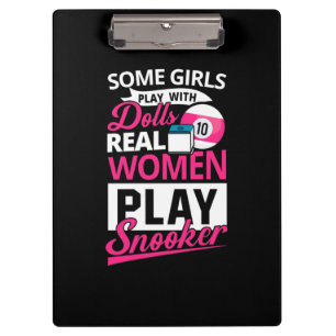 Billiards Player   Real Women Play Snooker Clipboard
