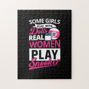 Billiards Player   Real Women Play Snooker Jigsaw Puzzle