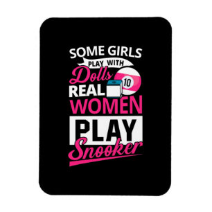 Billiards Player   Real Women Play Snooker Magnet